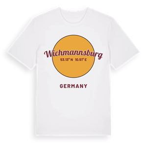 Wichmannsburg cirkel t-shirt – ekologisk bomull t-shirt från Pinshirt