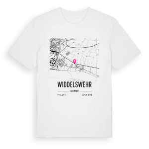 Widdelswehr karta t-shirt – ekologisk bomull t-shirt från Pinshirt