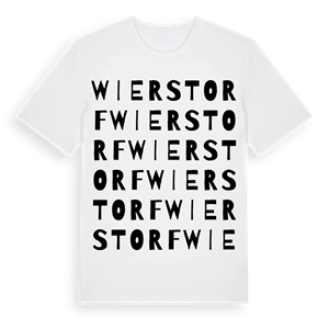 Wierstorf ordlek t-shirt – ekologisk bomull t-shirt från Pinshirt