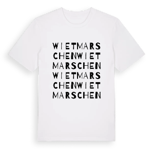 Wietmarschen ordlek t-shirt – ekologisk bomull t-shirt från Pinshirt