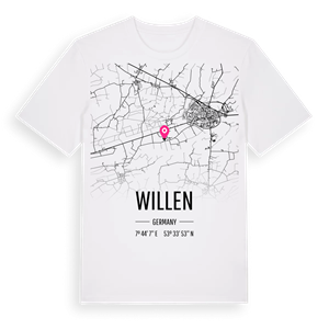 Willen karta t-shirt – ekologisk bomull t-shirt från Pinshirt