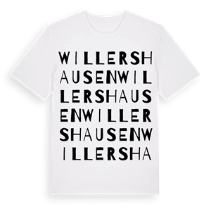 Willershausen ordlek t-shirt – ekologisk bomull t-shirt från Pinshirt