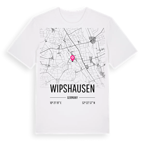 Wipshausen karta t-shirt – ekologisk bomull t-shirt från Pinshirt