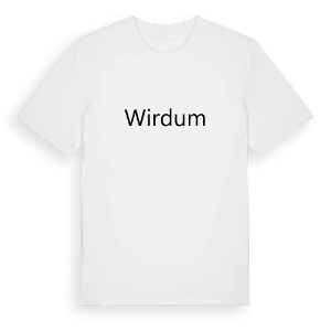 Wirdum fetstil t-shirt – ekologisk bomull t-shirt från Pinshirt