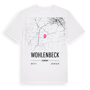Wohlenbeck karta t-shirt – ekologisk bomull t-shirt från Pinshirt
