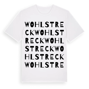 Wohlstreck ordlek t-shirt – ekologisk bomull t-shirt från Pinshirt