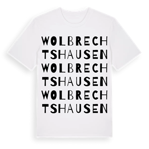 Wolbrechtshausen ordlek t-shirt – ekologisk bomull t-shirt från Pinshirt