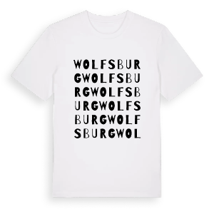 Wolfsburg ordlek t-shirt – ekologisk bomull t-shirt från Pinshirt