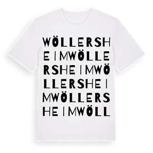 Wöllersheim ordlek t-shirt – ekologisk bomull t-shirt från Pinshirt