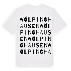Wölpinghausen ordlek t-shirt – ekologisk bomull t-shirt från Pinshirt
