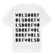 Wolsdorf ordlek t-shirt