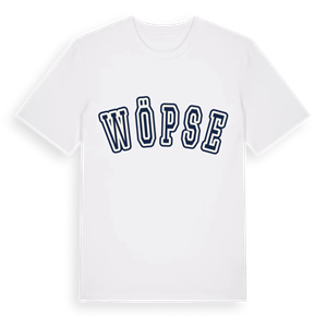 Wöpse college t-shirt – ekologisk bomull t-shirt från Pinshirt