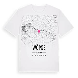 Wöpse karta t-shirt – ekologisk bomull t-shirt från Pinshirt