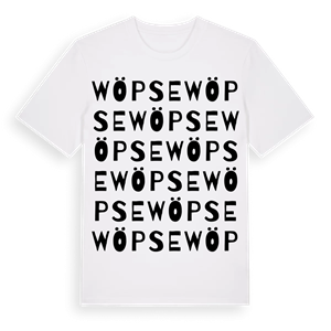 Wöpse ordlek t-shirt – ekologisk bomull t-shirt från Pinshirt