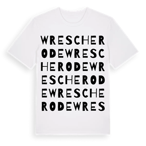 Wrescherode ordlek t-shirt – ekologisk bomull t-shirt från Pinshirt