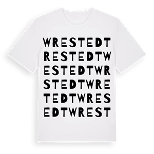 Wrestedt ordlek t-shirt – ekologisk bomull t-shirt från Pinshirt