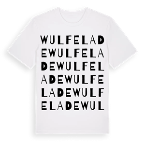 Wulfelade ordlek t-shirt – ekologisk bomull t-shirt från Pinshirt