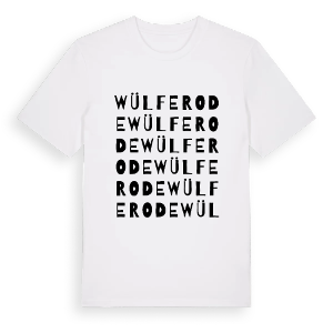 Wülferode ordlek t-shirt – ekologisk bomull t-shirt från Pinshirt