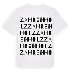 Zahrenholz ordlek t-shirt – ekologisk bomull t-shirt från Pinshirt