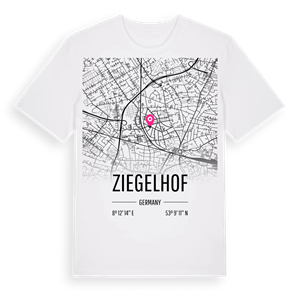 Ziegelhof karta t-shirt – ekologisk bomull t-shirt från Pinshirt