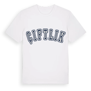 Çiftlik college t-shirt – ekologisk bomull t-shirt från Pinshirt