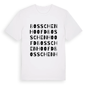 Bosschenhoofd ordlek t-shirt – ekologisk bomull t-shirt från Pinshirt