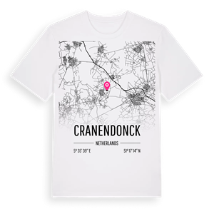Cranendonck karta t-shirt – ekologisk bomull t-shirt från Pinshirt