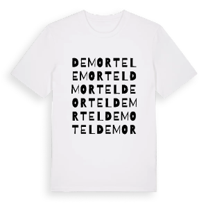 De Mortel ordlek t-shirt – ekologisk bomull t-shirt från Pinshirt