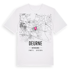 Deurne karta t-shirt – ekologisk bomull t-shirt från Pinshirt