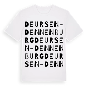 Deursen-Dennenburg ordlek t-shirt – ekologisk bomull t-shirt från Pinshirt