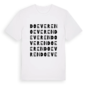 Doeveren ordlek t-shirt – ekologisk bomull t-shirt från Pinshirt