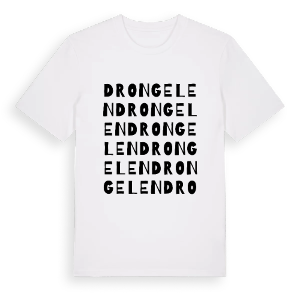 Drongelen ordlek t-shirt – ekologisk bomull t-shirt från Pinshirt