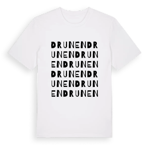 Drunen ordlek t-shirt – ekologisk bomull t-shirt från Pinshirt