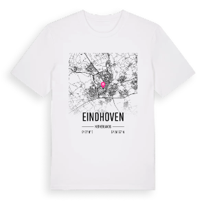 Eindhoven karta t-shirt – ekologisk bomull t-shirt från Pinshirt