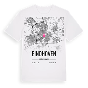 Eindhoven karta t-shirt – ekologisk bomull t-shirt från Pinshirt