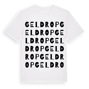 Geldrop ordlek t-shirt – ekologisk bomull t-shirt från Pinshirt