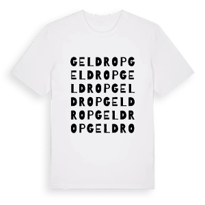 Geldrop ordlek t-shirt – ekologisk bomull t-shirt från Pinshirt