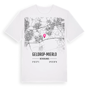 Geldrop-Mierlo karta t-shirt – ekologisk bomull t-shirt från Pinshirt