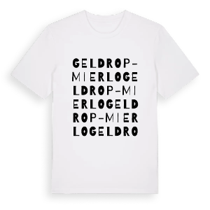 Geldrop-Mierlo ordlek t-shirt – ekologisk bomull t-shirt från Pinshirt