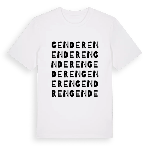 Genderen ordlek t-shirt – ekologisk bomull t-shirt från Pinshirt