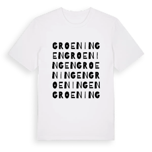 Groeningen ordlek t-shirt – ekologisk bomull t-shirt från Pinshirt