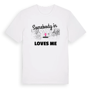 Någon i Heerle älskar mig t-shirt – ekologisk bomull t-shirt från Pinshirt
