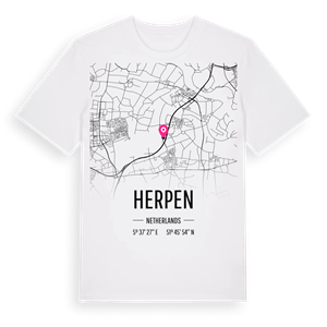 Herpen karta t-shirt – ekologisk bomull t-shirt från Pinshirt
