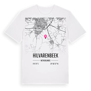 Hilvarenbeek karta t-shirt – ekologisk bomull t-shirt från Pinshirt