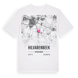 Hilvarenbeek karta t-shirt – ekologisk bomull t-shirt från Pinshirt