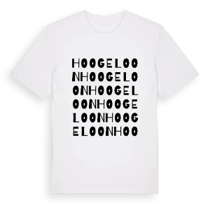 Hoogeloon ordlek t-shirt – ekologisk bomull t-shirt från Pinshirt