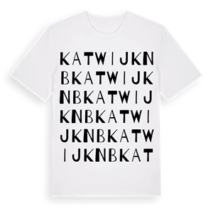 Katwijk NB ordlek t-shirt – ekologisk bomull t-shirt från Pinshirt