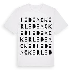 Ledeacker ordlek t-shirt – ekologisk bomull t-shirt från Pinshirt