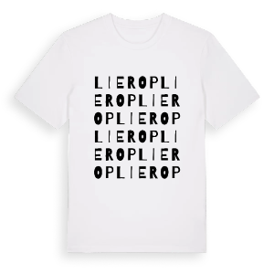 Lierop ordlek t-shirt – ekologisk bomull t-shirt från Pinshirt
