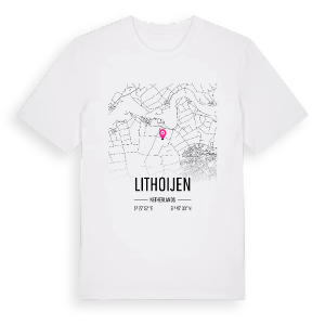 Lithoijen karta t-shirt – ekologisk bomull t-shirt från Pinshirt